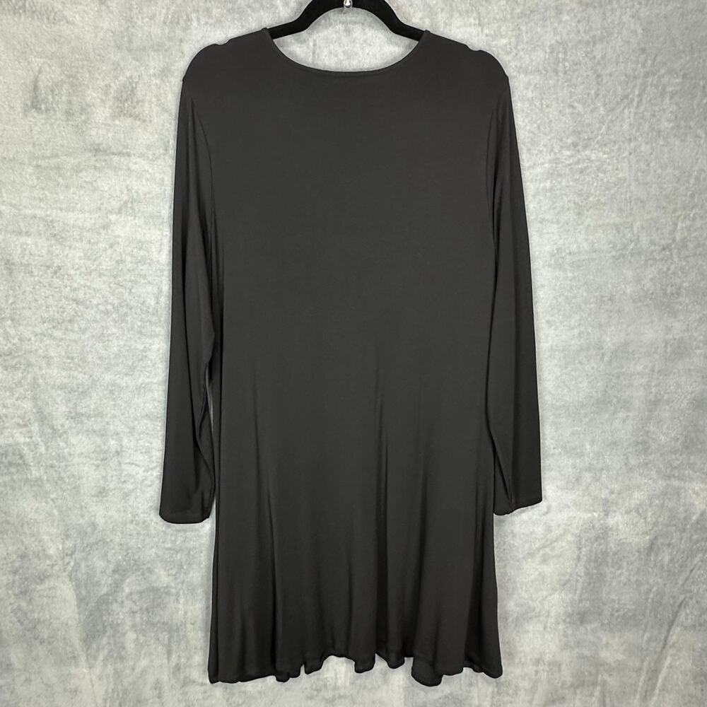 Betabrand Dress Womens Large Black Travel Neutral Minimalist Flowy Loose Comfy - Picture 4 of 10